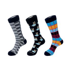 Unsimply Stitched 3-Pack Men's Crew Socks, Multicolor